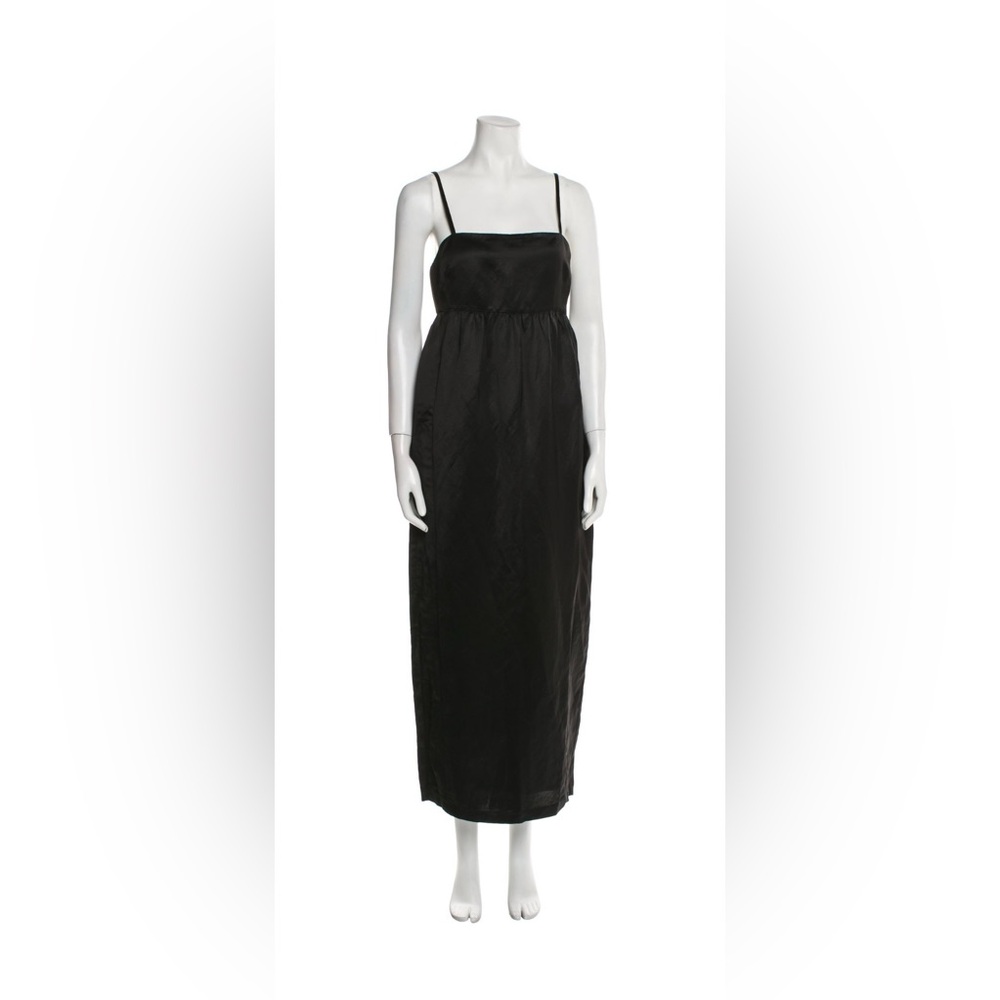NWT POSSE Elegant Black Satin Maxi Dress